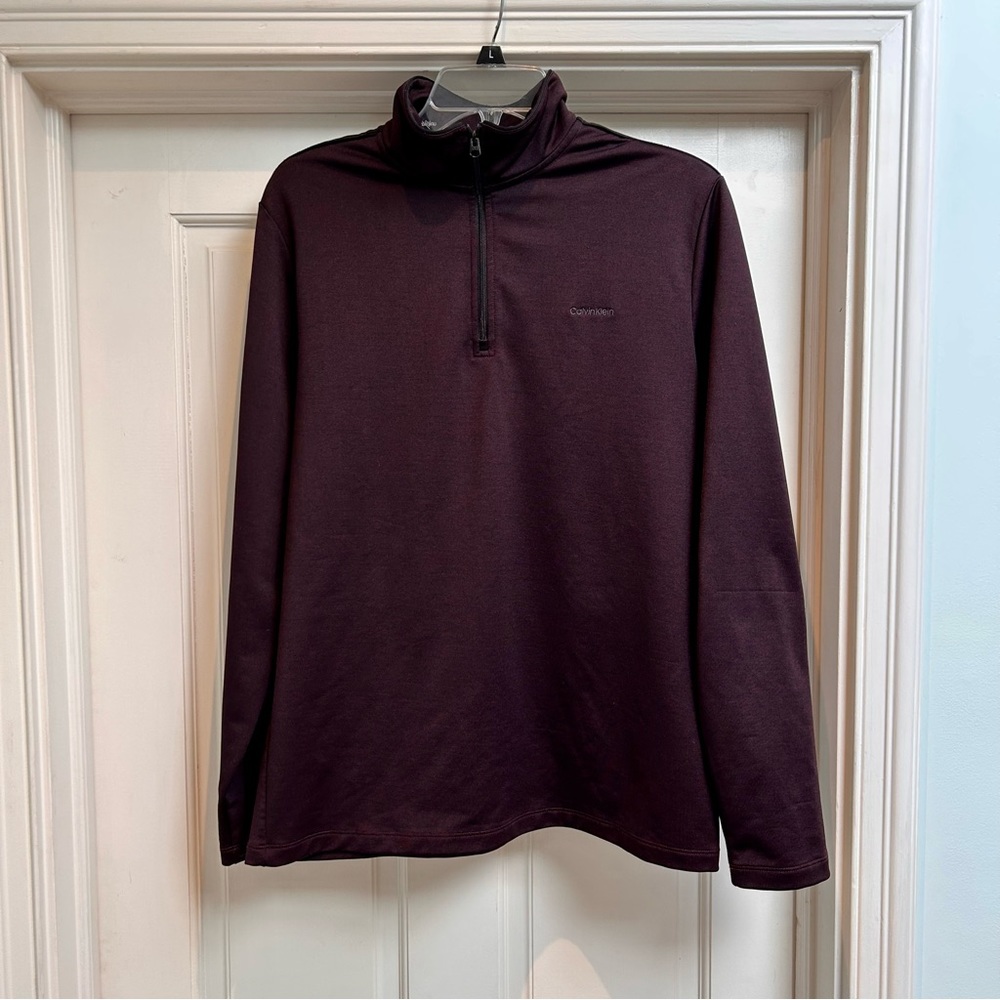 Calvin Klein Eggplant Quarter Zip Men’s Small